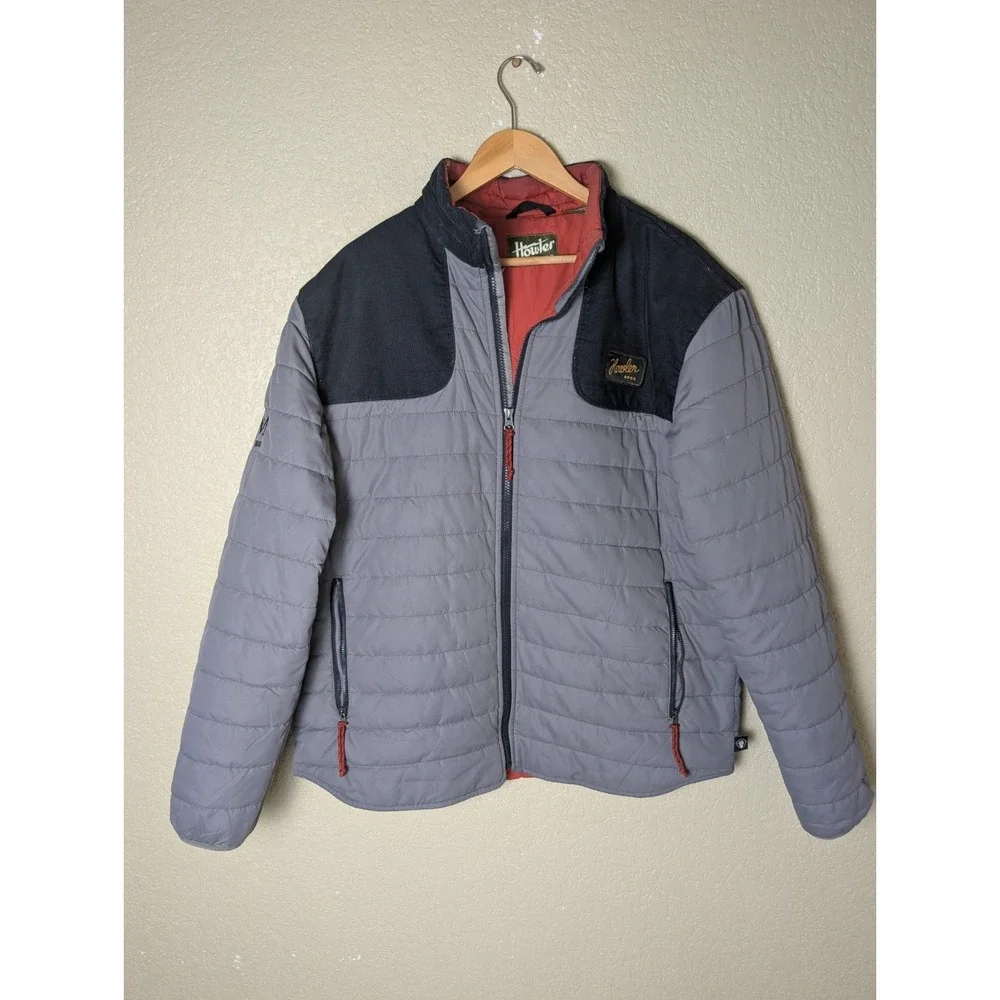 HOWLER BROTHERS MERLIN Puffer Company Embrod Jacket XL Grey Primaloft Insulated